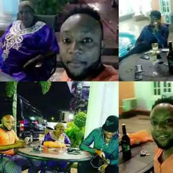 Kcee and E-Money Show Off Their Mum in Pool Side Photos